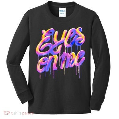 Eyes On Me Colorful Kids Long Sleeve Shirt