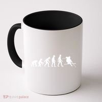 Evolution Of Man Skiing Coffee Mug thumb 0