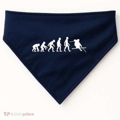 Evolution Of Man Skiing USA-Made Doggie Bandana