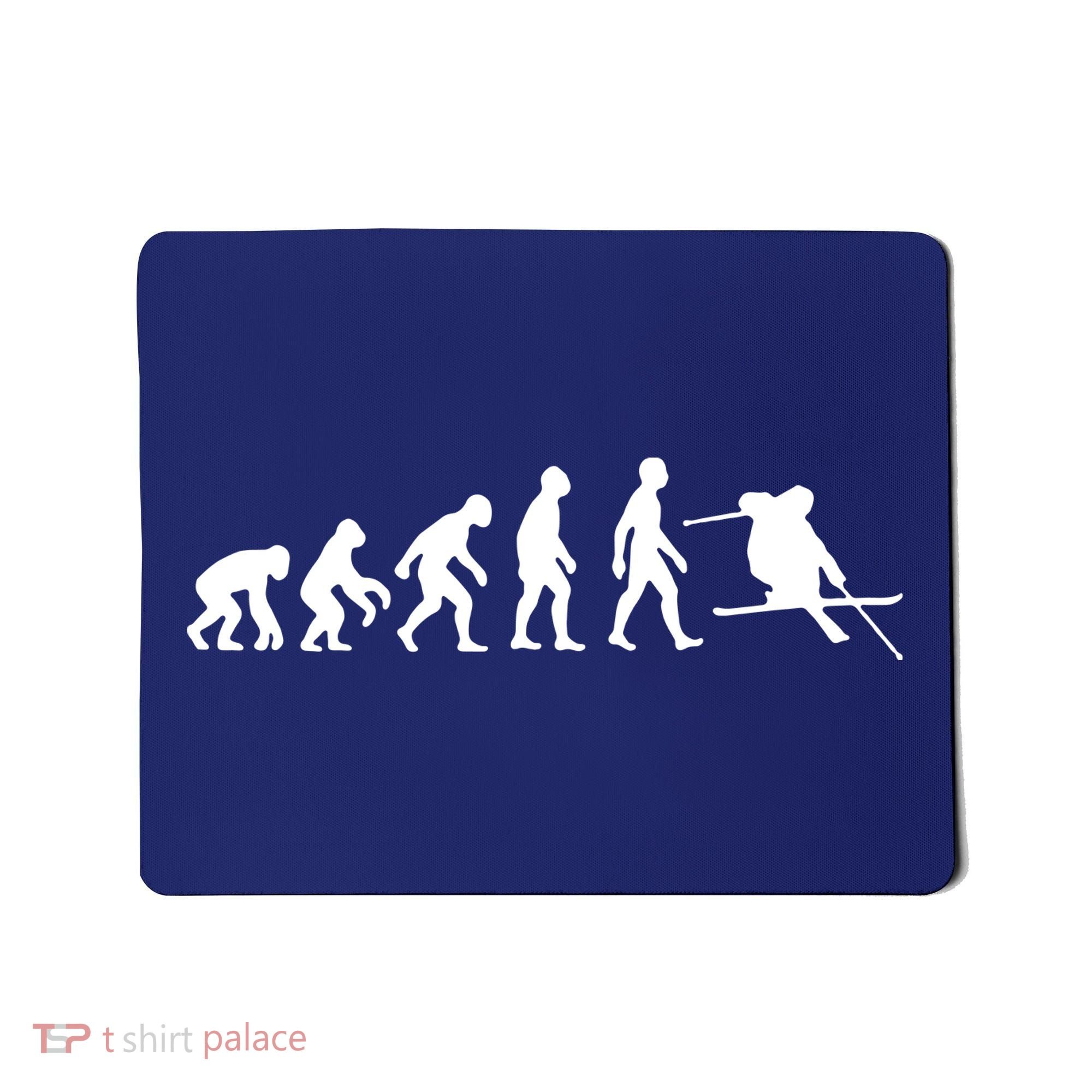 Evolution Of Man Skiing Mousepad