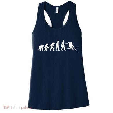 Evolution Of Man Skiing Women's Tank Top