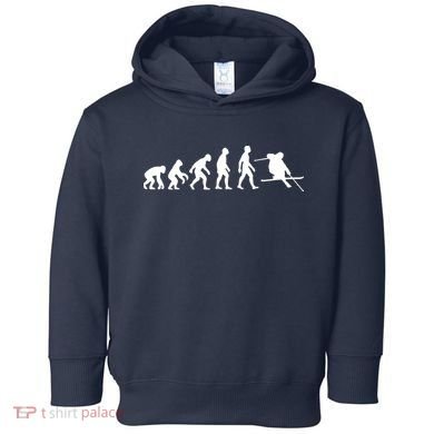 Evolution Of Man Skiing Toddler Hoodie