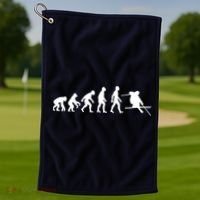 Evolution Of Man Skiing Golf Towel thumb 1