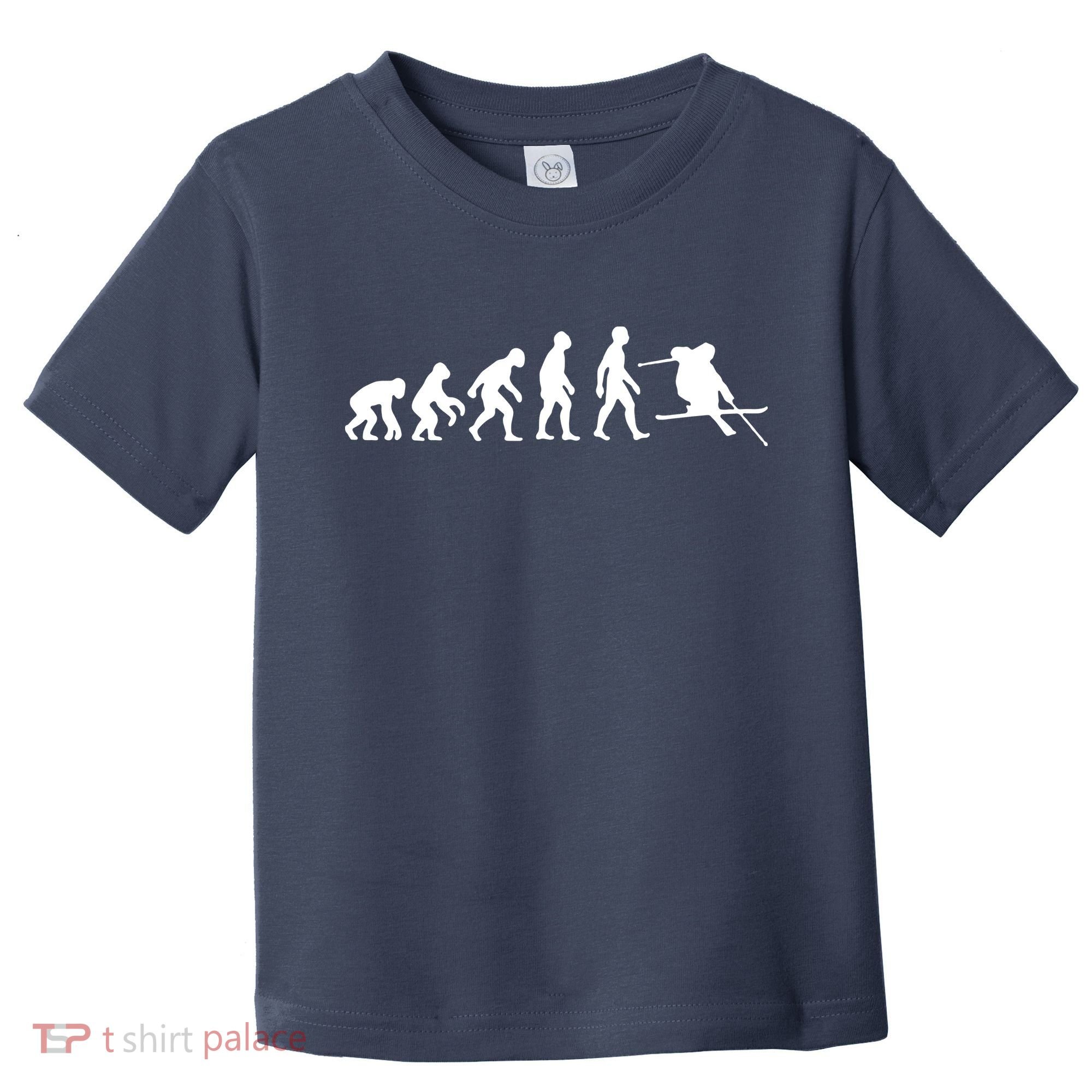 Evolution Of Man Skiing Toddler T-Shirt