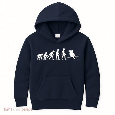 Evolution Of Man Skiing Kids Hoodie