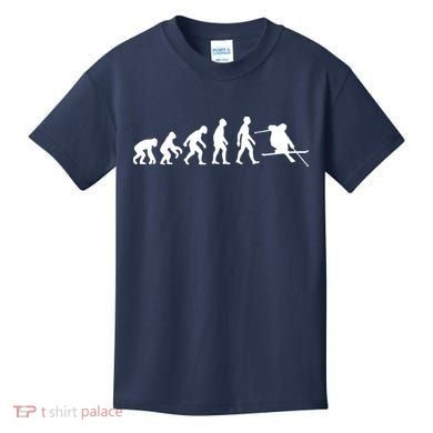 Evolution Of Man Skiing Kids T-Shirt