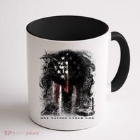 Epic One Nation Under God Usa Military Spartan Helmet Gift Coffee Mug thumb 1