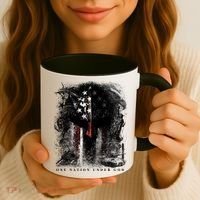 Epic One Nation Under God Usa Military Spartan Helmet Gift Coffee Mug thumb 3