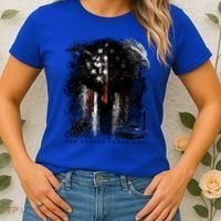 Epic One Nation Under God Usa Military Spartan Helmet Gift Women's T-Shirt thumb 2