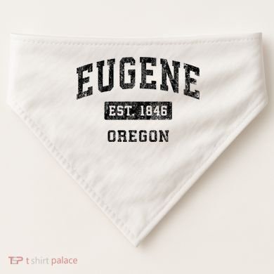 Eugene Oregon Or Vintage Established Sports USA-Made Doggie Bandana