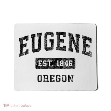 Eugene Oregon Or Vintage Established Sports Mousepad