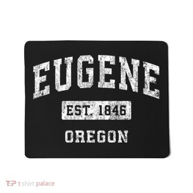 Eugene Oregon Or Vintage Established Sports Mousepad
