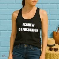 Eschew Obfuscation Obfuscate Funny Greek Sarcastic Women's Tank Top thumb 2