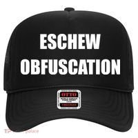 Eschew Obfuscation Obfuscate Funny Greek Sarcastic Hat thumb 0