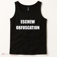 Eschew Obfuscation Obfuscate Funny Greek Sarcastic Tank Top thumb 2