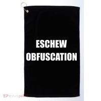 Eschew Obfuscation Obfuscate Funny Greek Sarcastic Golf Towel thumb 0