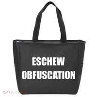 Eschew Obfuscation Obfuscate Funny Greek Sarcastic Tote Bag thumb 0