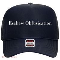 Eschew Obfuscation Obfuscate Classy Logo Hat thumb 0