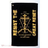 Eastern Orthodox Resist The Great Reset Conservative Golf Towel thumb 0