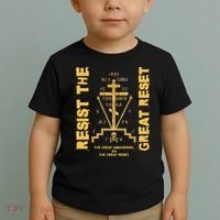 Eastern Orthodox Resist The Great Reset Conservative Toddler T-Shirt thumb 2