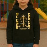 Eastern Orthodox Resist The Great Reset Conservative Kids Hoodie thumb 3