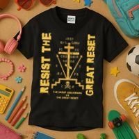 Eastern Orthodox Resist The Great Reset Conservative Kids T-Shirt thumb 3