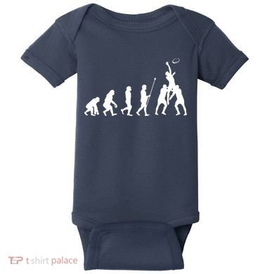 Evolution Of Rugby Baby Bodysuit