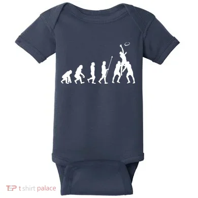 Evolution Of Rugby Baby Bodysuit
