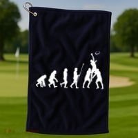 Evolution Of Rugby Golf Towel thumb 1