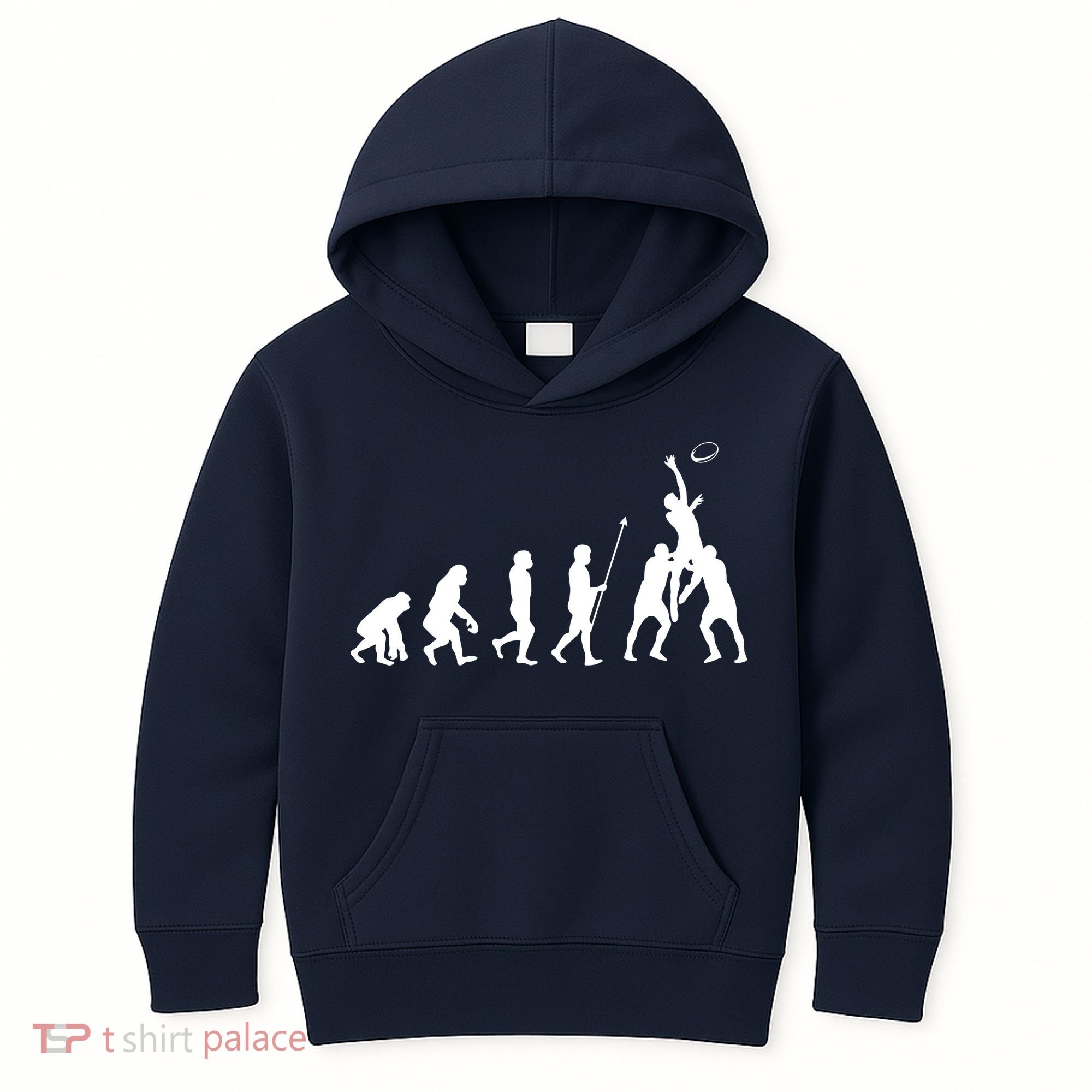 Evolution Of Rugby Kids Hoodie