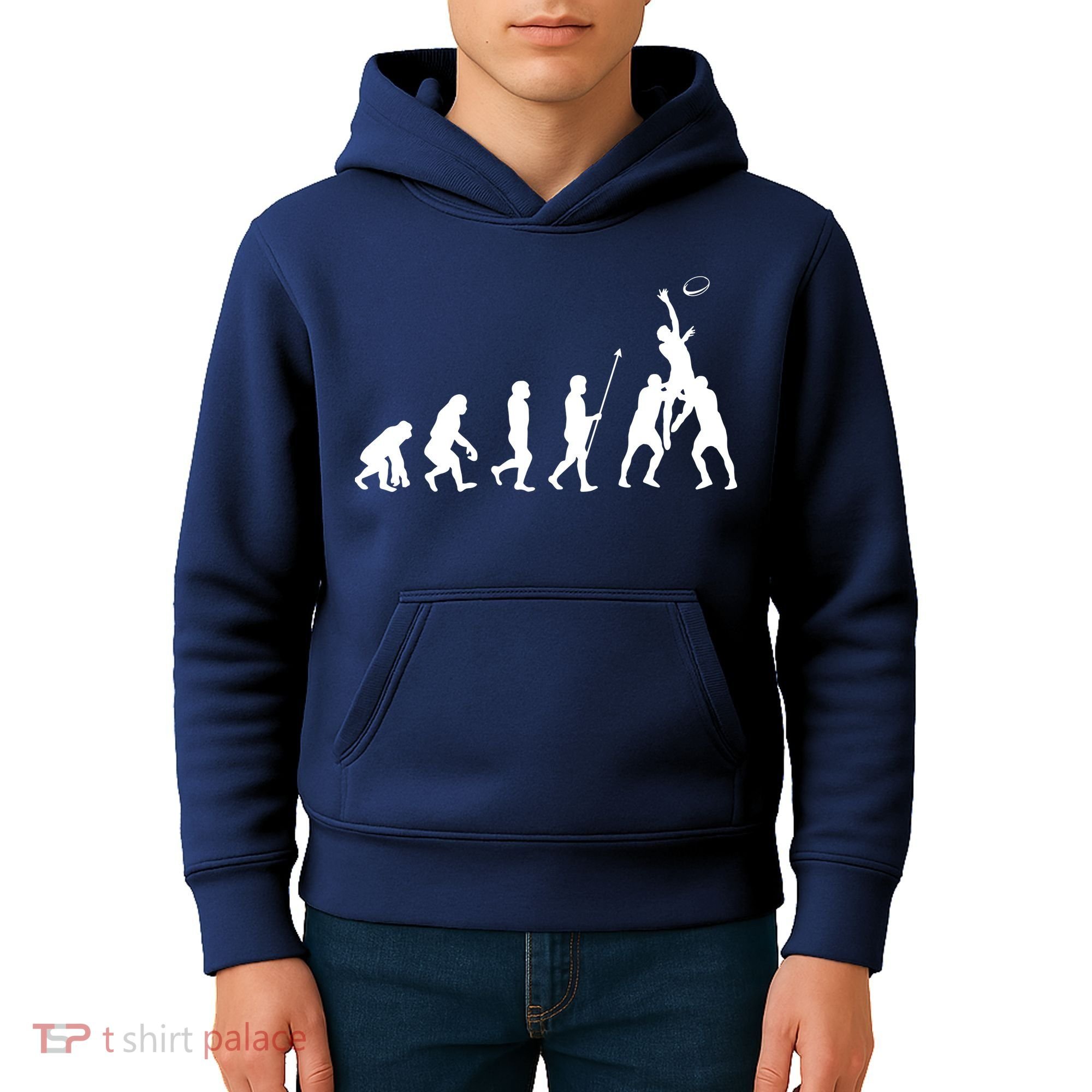 Evolution Of Rugby Kids Hoodie