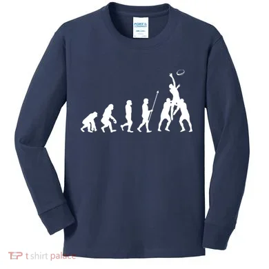 Evolution Of Rugby Kids Long Sleeve Shirt
