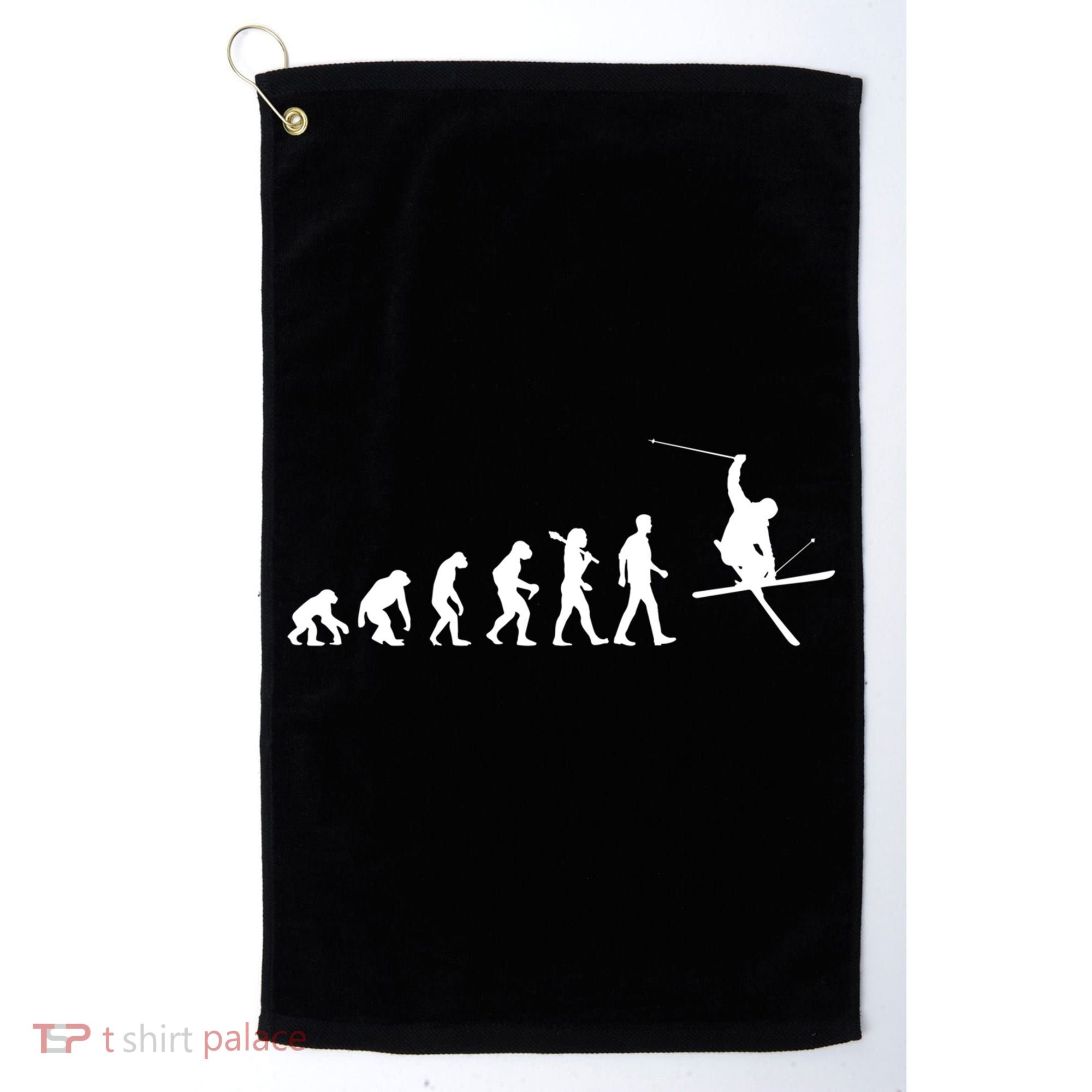 Evolution Of Skiing Cool Gift Golf Towel
