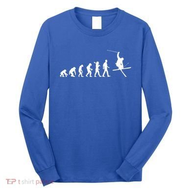 Evolution Of Skiing Cool Gift Long Sleeve Shirt