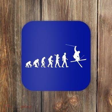 Evolution Of Skiing Cool Gift Coaster