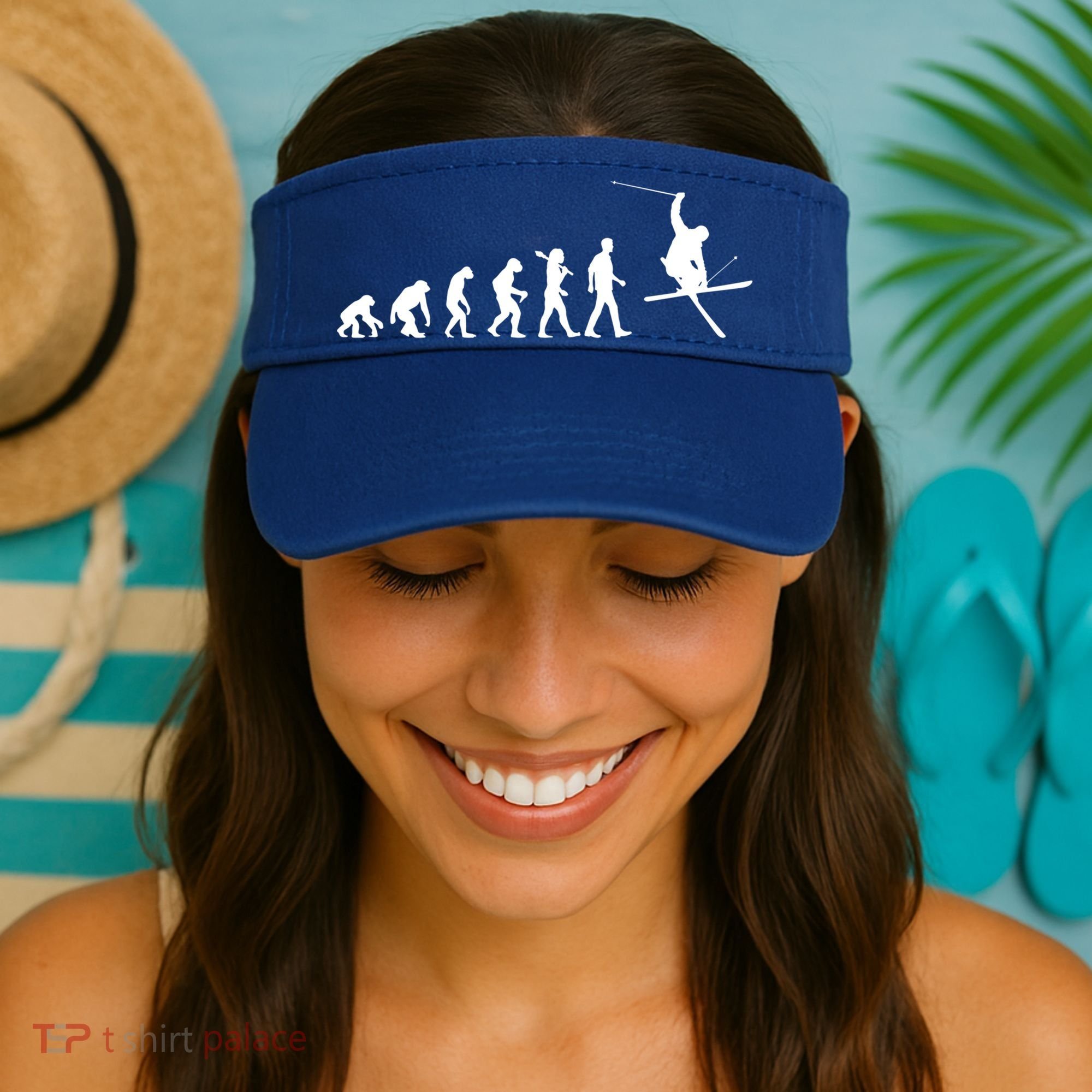 Evolution Of Skiing Cool Gift Visor