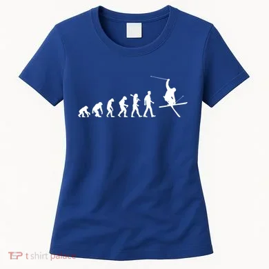 Evolution Of Skiing Cool Gift Women's T-Shirt
