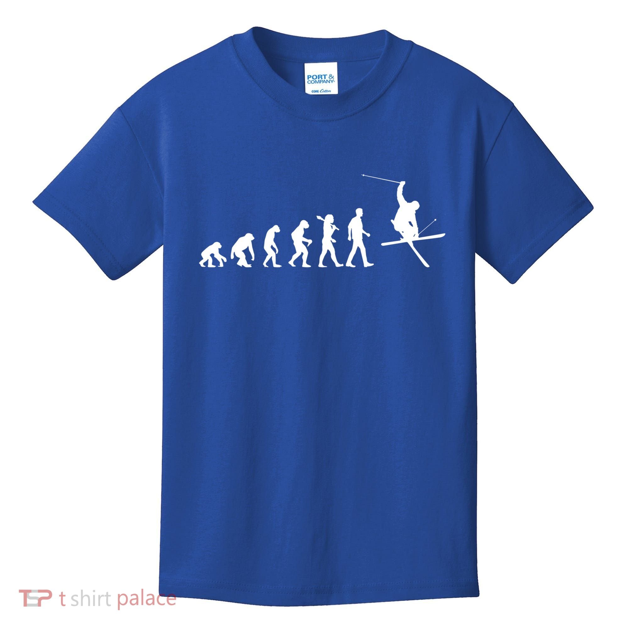 Evolution Of Skiing Cool Gift Kids T-Shirt