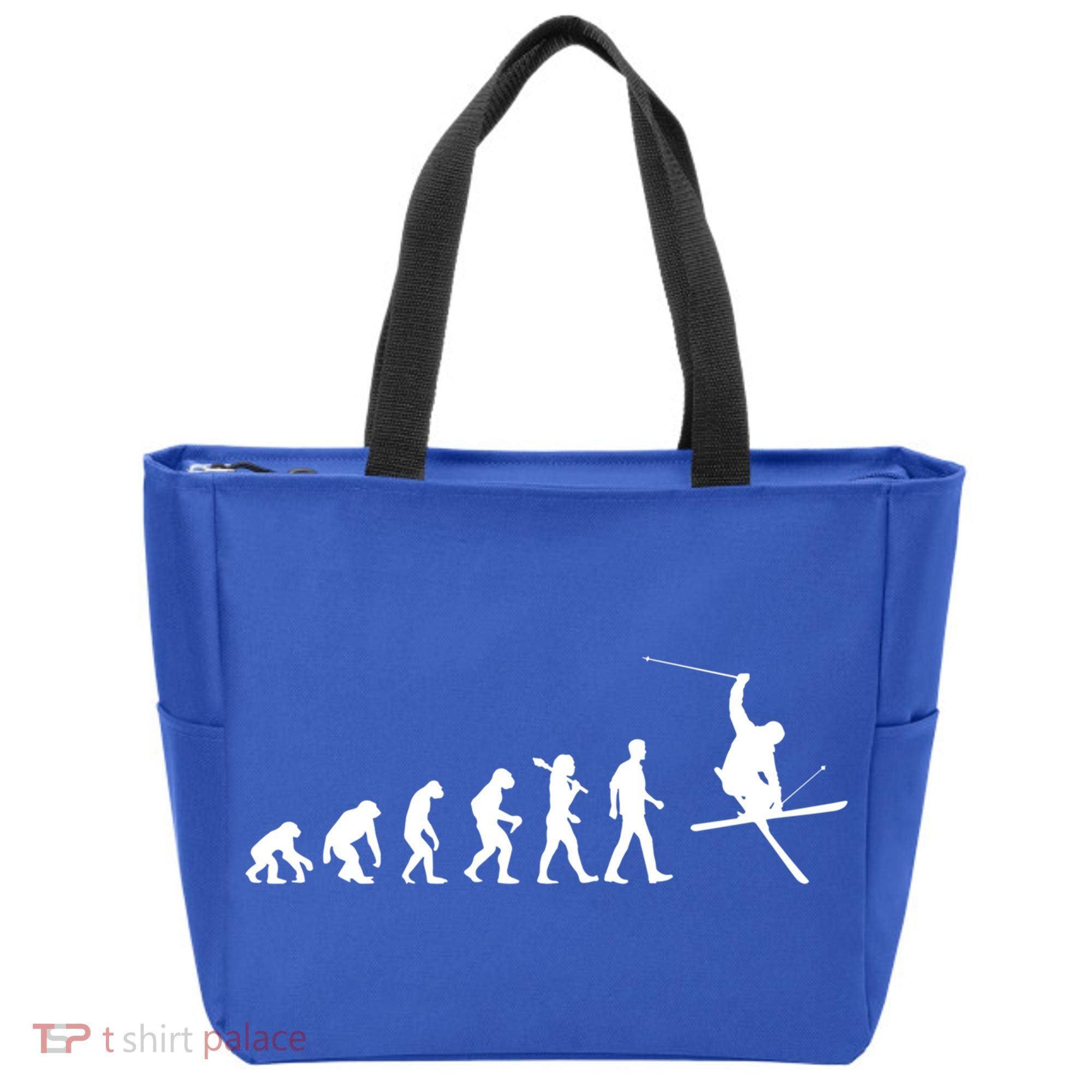 Evolution Of Skiing Cool Gift Tote Bag