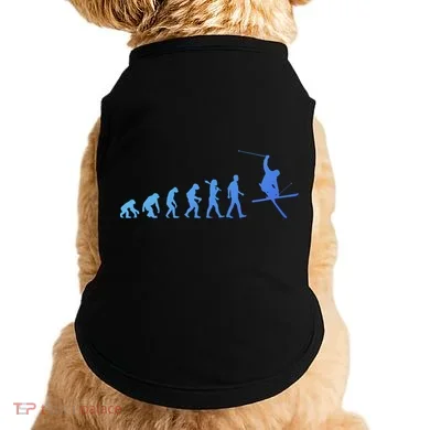 Evolution Of Skiing Cool Gift Doggie Tank