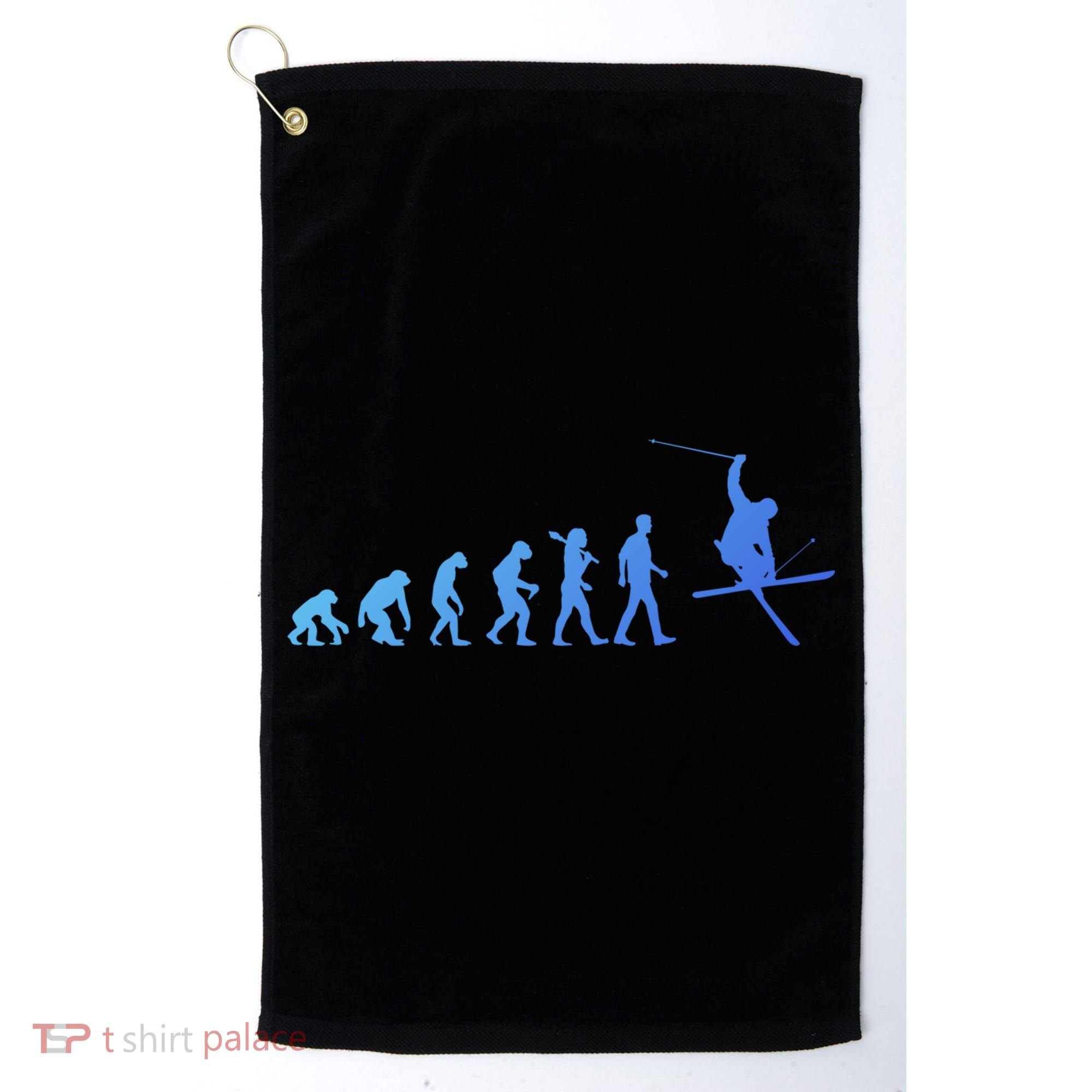 Evolution Of Skiing Cool Gift Golf Towel