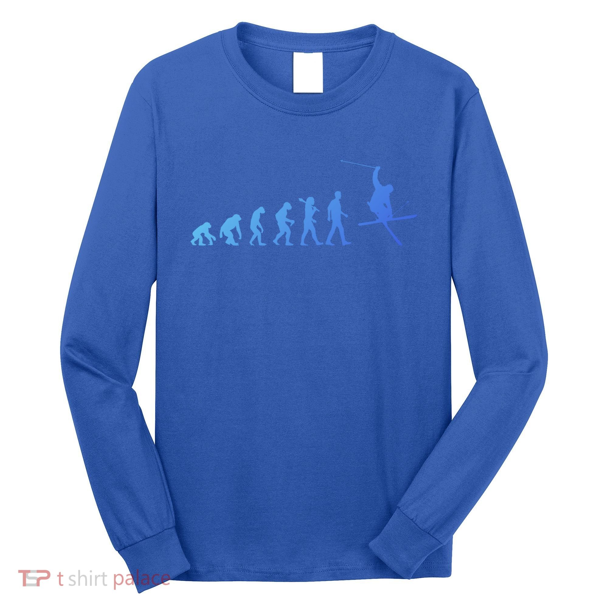 Evolution Of Skiing Cool Gift Long Sleeve Shirt