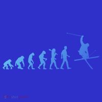 Evolution Of Skiing Cool Gift Button thumb 1