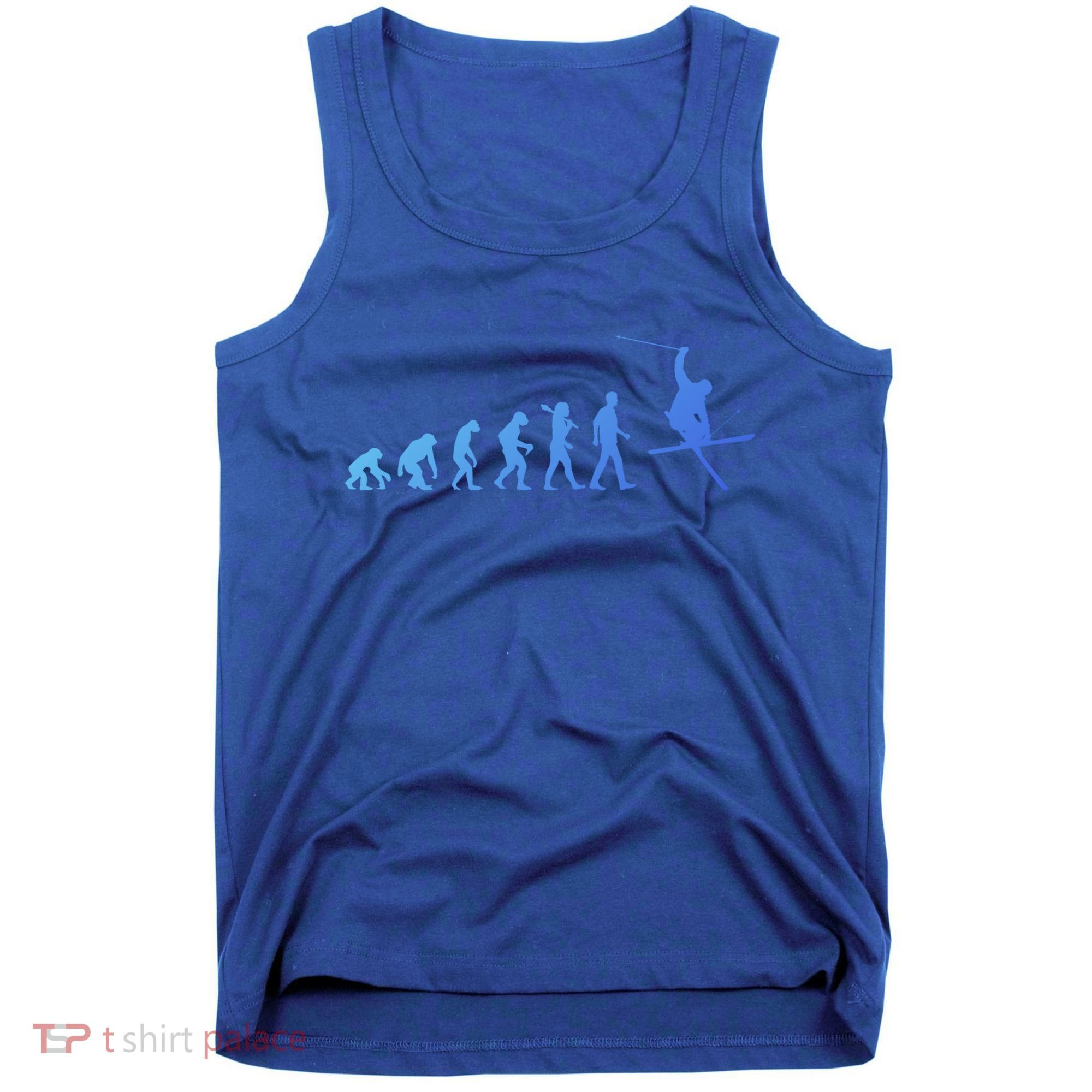 Evolution Of Skiing Cool Gift Tank Top