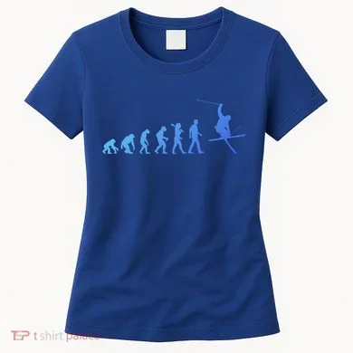 Evolution Of Skiing Cool Gift Women's T-Shirt