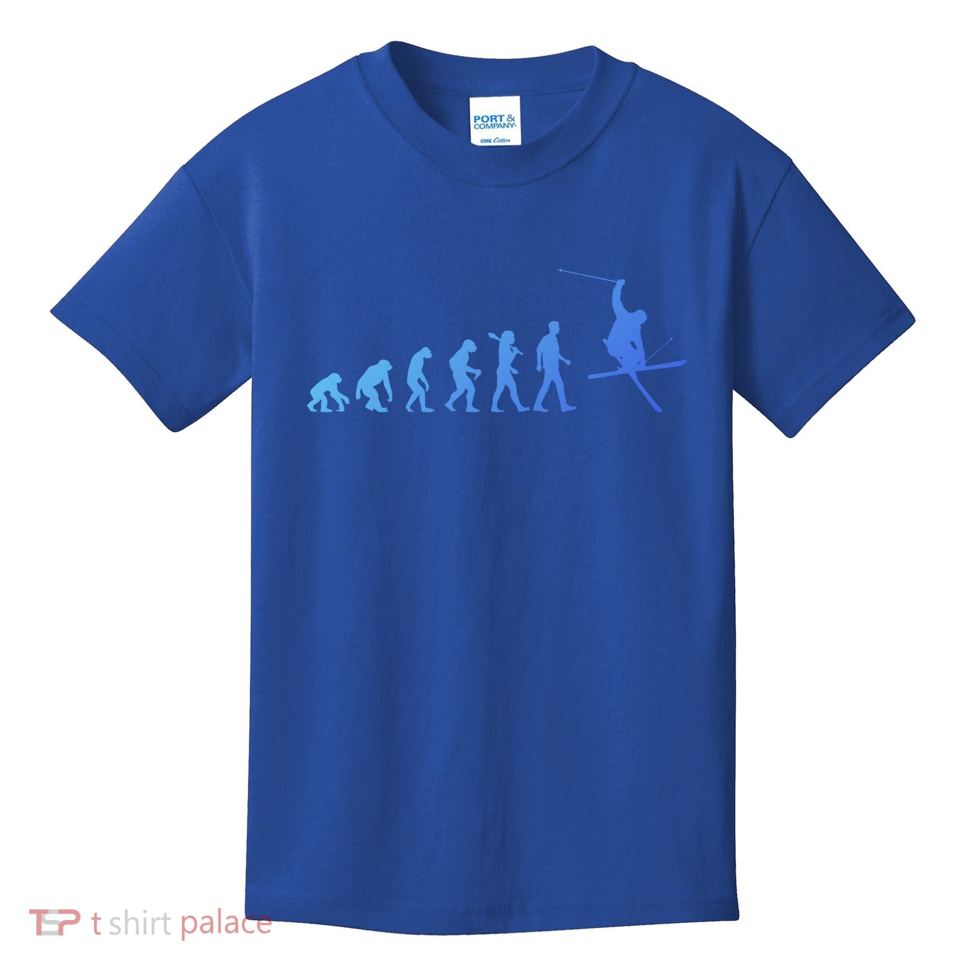 Evolution Of Skiing Cool Gift Kids T-Shirt
