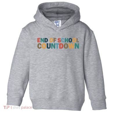 End Of School Countdown Summer Vibe Toddler Hoodie
