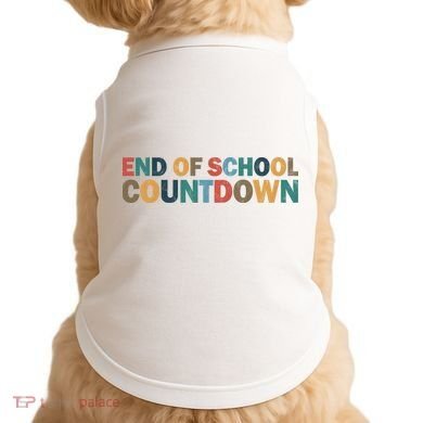 End Of School Countdown Summer Vibe Doggie Tank