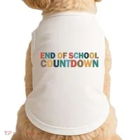 End Of School Countdown Summer Vibe Doggie Tank thumb 0