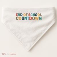 End Of School Countdown Summer Vibe USA-Made Doggie Bandana thumb 0